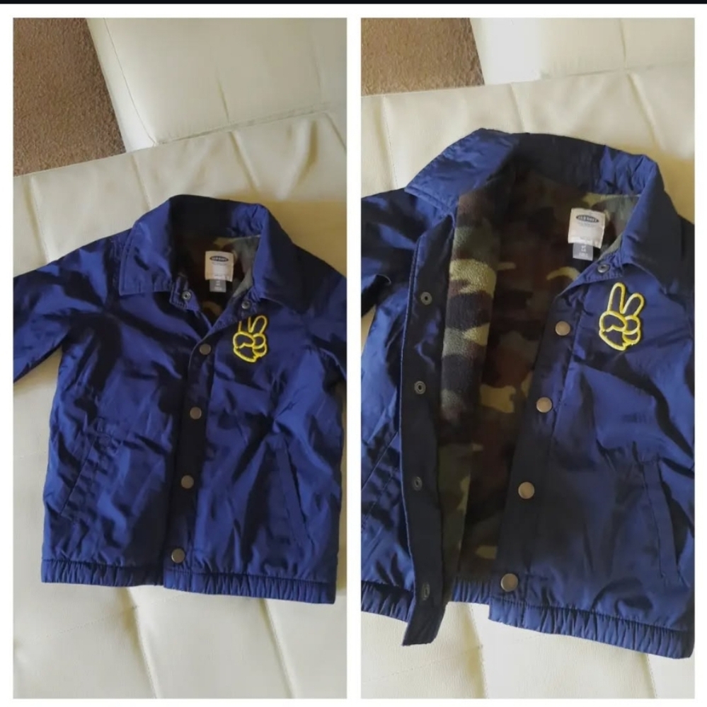 Kids Blue Jacket with Peace Sign